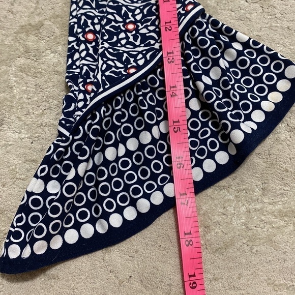 Max Studio Bell Sleeve Midi Dress Size XS Patterned Floral Navy Blue White Color - Picture 8 of 10